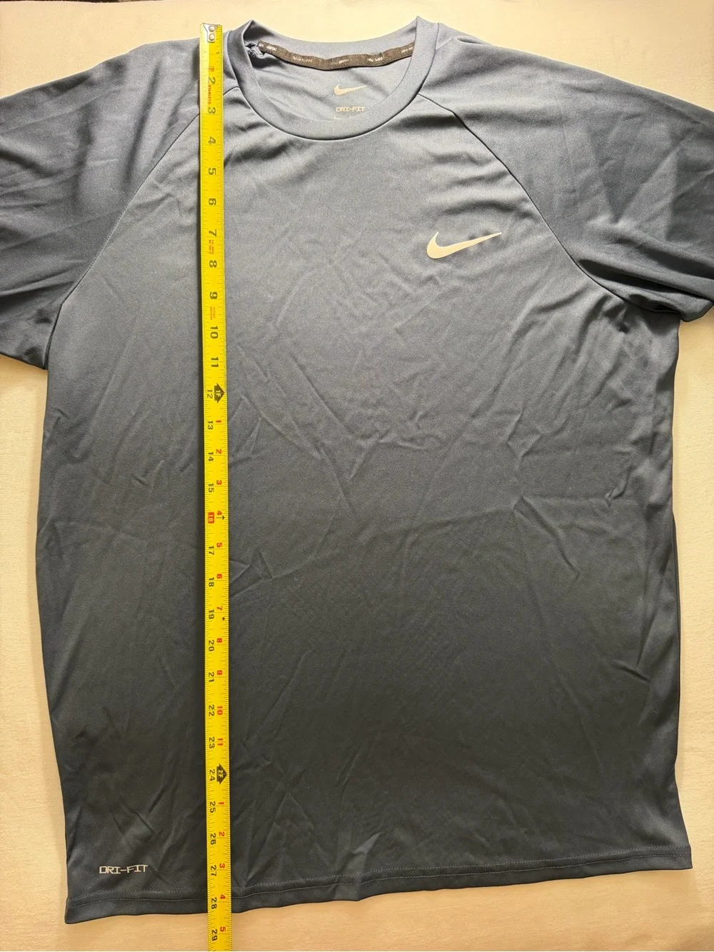 Nike Men’s Short-Sleeve Dri-FIT T-Shirt — Light Slate Blue with White Swoosh - Picture 6 of 8